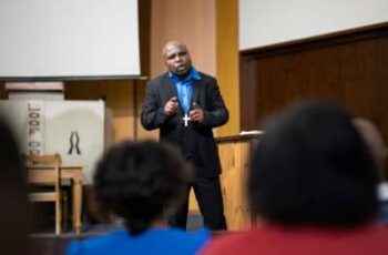A black preacher doing the work of the ministry